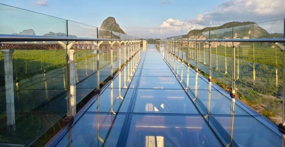 From Krabi: Phang Nga Skywalk, Museum and Temple Tour
