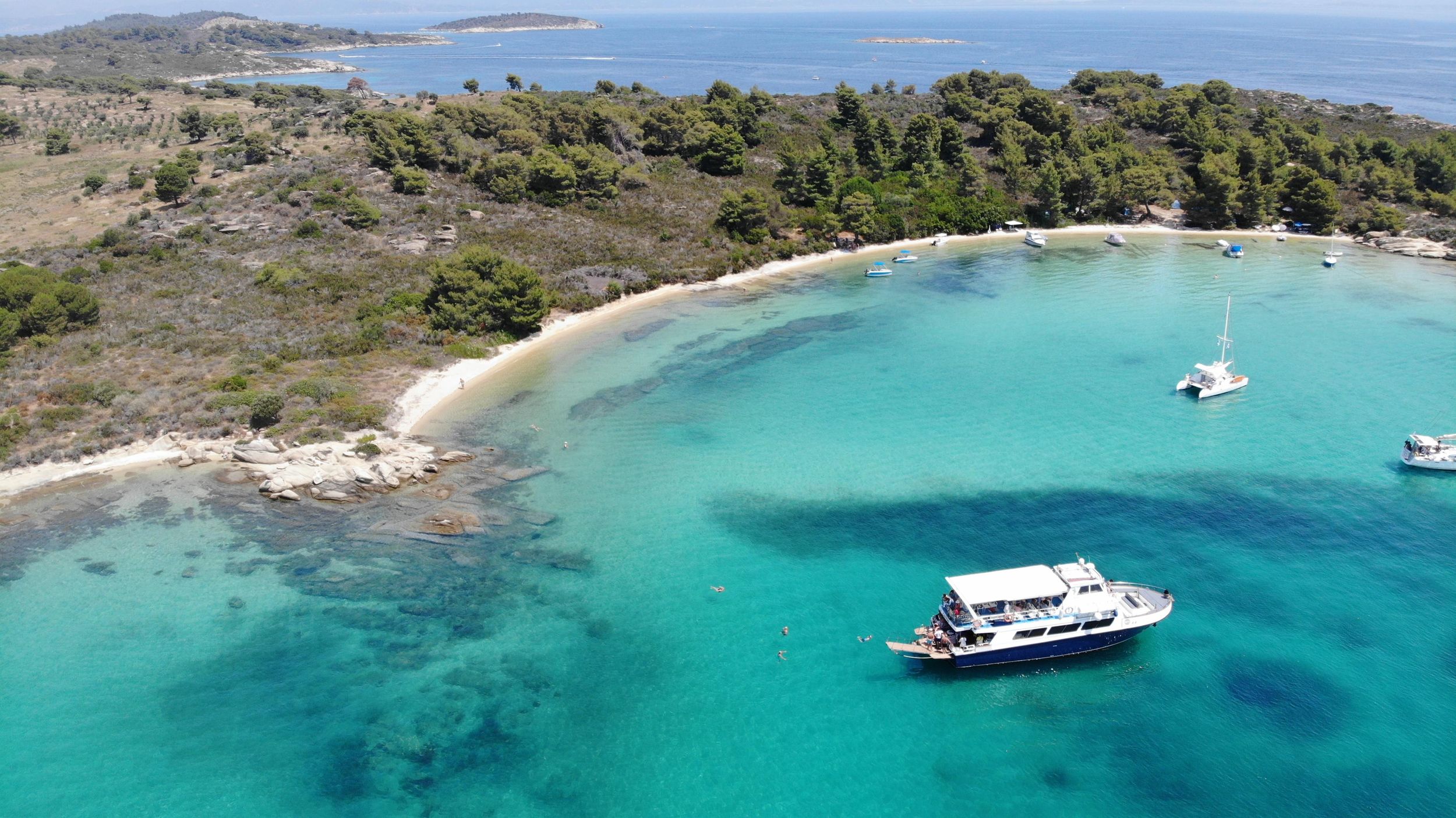 Bootsfahrt ab Ouranoupolis: Blue Lagoon und die unberührten Drenia-Inseln