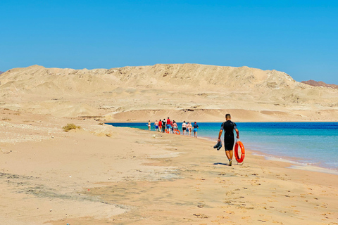 Sharm: Small Group White Island & Ras Mohammed Boat Cruise Small Group White Island & Transfer, without Snorkel Gear