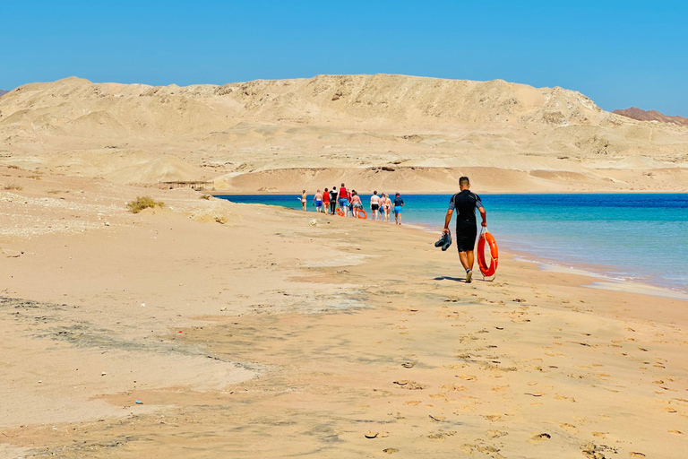 Sharm: Small Group White Island & Ras Mohammed Boat Cruise Small Group White Island & Transfer, without Snorkel Gear