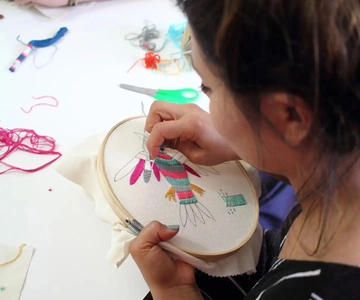 Atelier de broderie mexicaine de Mérida, Yucatán