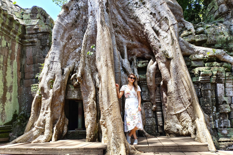 Angkor Wat, Ta Prohm y Bayon con puesta de solAngkor Wat y más allá con puesta de sol