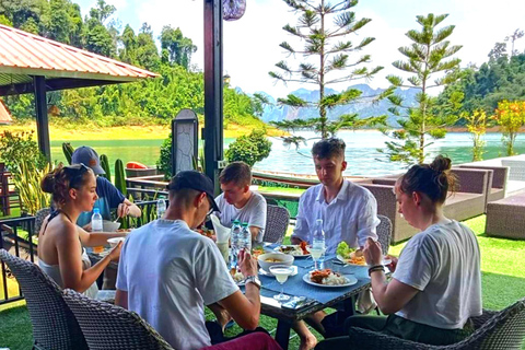 Phuket or Anywhere: Private Boat Cheow Lan Lake>Diamond Cave Option 2: From Krabi with Roundtrip Hotel Transfer