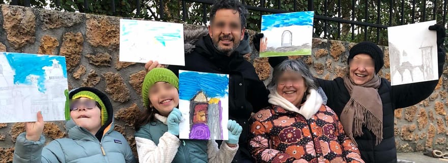 Séance de peinture et visite pied à Montmarte pour les enfants !