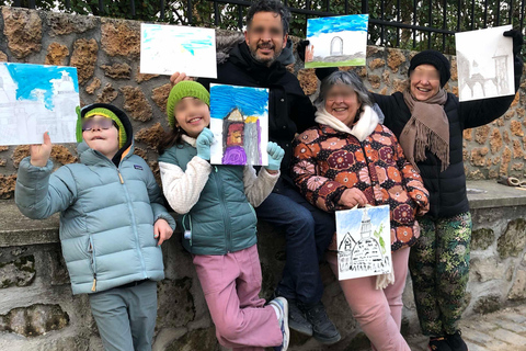 Sesja malowania Montmarte i wycieczka piesza dla dzieci!Sesja malarska na Montmarte i wycieczka piesza dla dzieci