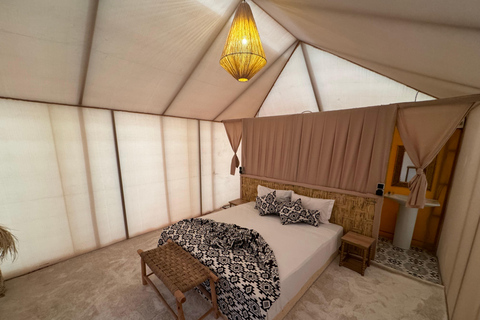 Marrakech: Overnight in Agafay Desert with Dinner & Campfire From Marrakech: Agafay Overnight with Dinner, Fire & Music