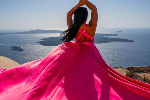 Capture Your Santorini Dream: Flying Dress Photography