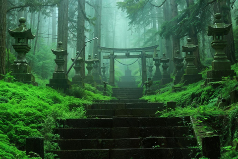 Fukuoka: Excursión panorámica de un día al volcán Aso y al onsen Kurokawa8:00 Salida de la estación LAWSON de Hakata