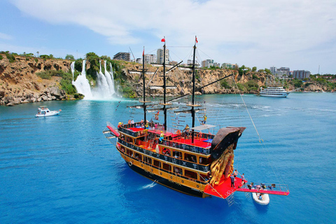 Atlantic Pirate Boat Tour to the Hidden Coves of Antalya Atlantic sunset boat tour with dinner & soft drinks