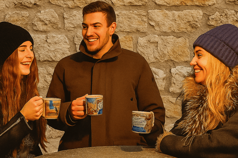 Juego urbano navideño en Wurzburgo con Glühwein y dinámica de grupoJuego navideño en la ciudad de Wurzburgo con Glühwein y dinámica de grupo