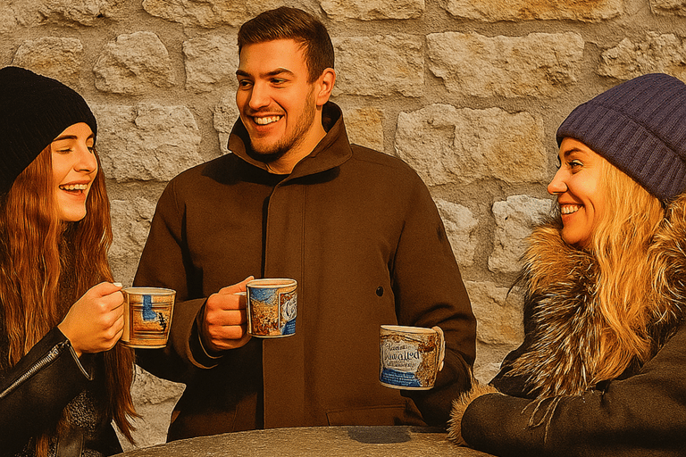 Juego urbano navideño en Wurzburgo con Glühwein y dinámica de grupoJuego navideño en la ciudad de Wurzburgo con Glühwein y dinámica de grupo