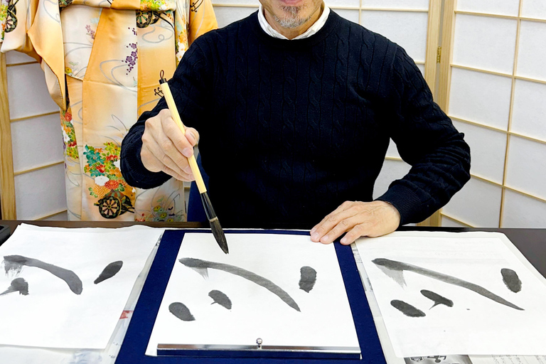Nagoya City: Japanese Calligraphy Class with Tea and Sweets Japanese Calligraphy with Tea and Sweets