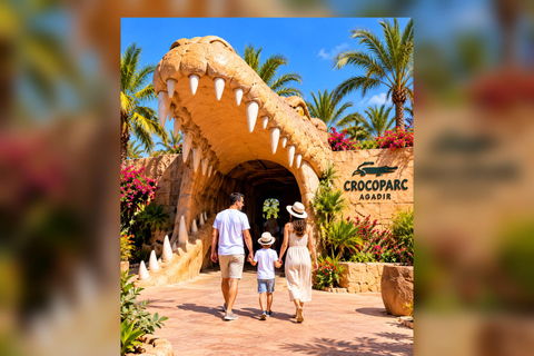 Agadir/Taghazout: Crocoparc Visit W- Entry Ticket & Transfer