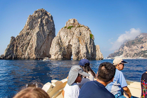 Boat Tour to Capri with Lunch on Board, Swimming and Fun