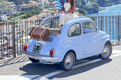 جولة تصوير سيارات مع سيارة كلاسيكية أيقونية في ساحل أمالفي