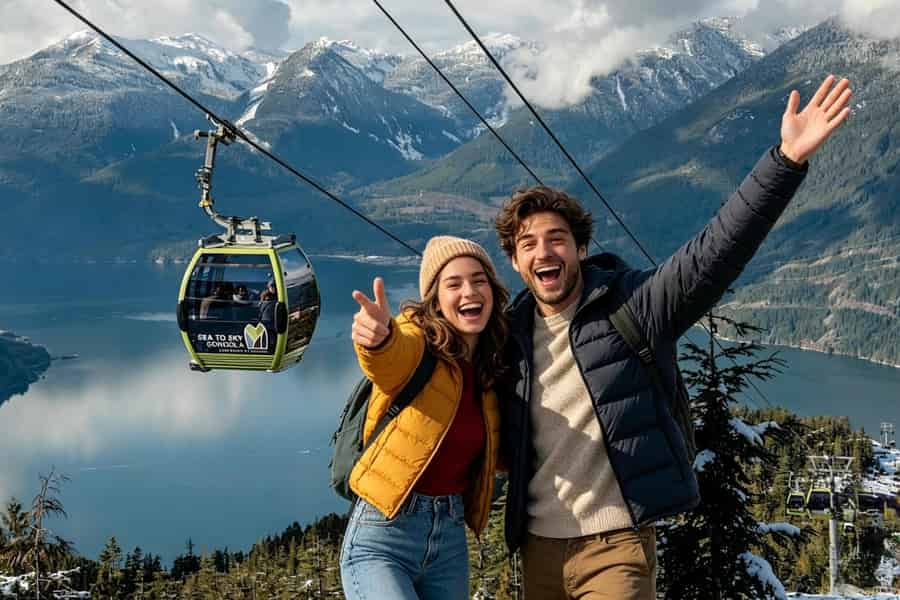 Vancouver: Whistler Gondola, Shannon Falls Premium-Tagestour. Foto: GetYourGuide Vancouver: Whistler Gondola, Shannon Falls Premium-Tagestour. Foto: GetYourGuide
