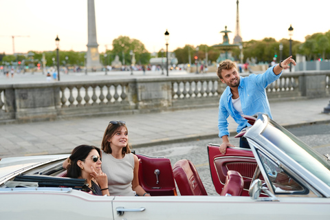 Paris: Vintage Mustang Tour & Local Guide with Hotel Pickup Paris Highlights | 1-Hour Mustang Express Tour