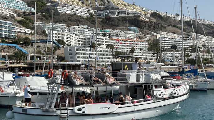 Puerto Rico, Gran Canaria: boat trip, drinks, food, paddle surfing, snorkeling.