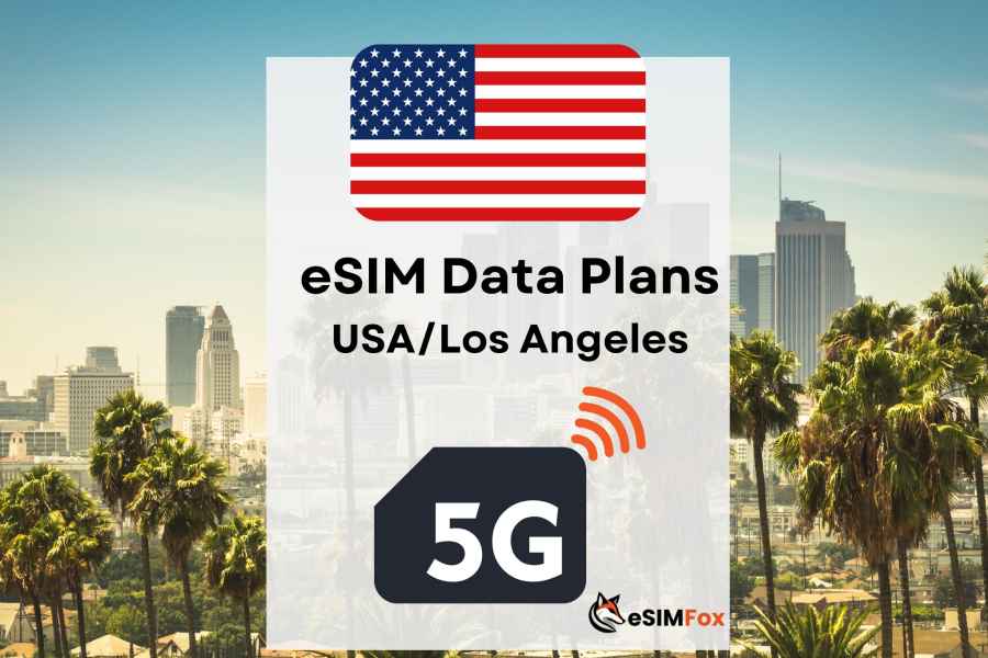 Los Angeles: eSIM Internet-Datenplan für USA 4G/5G