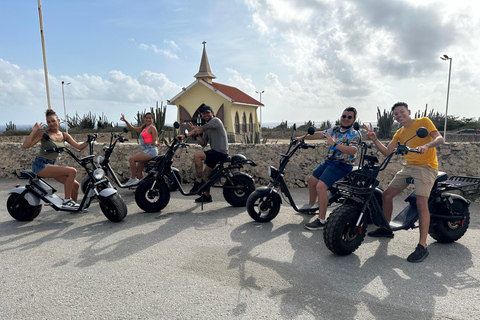 Aruba: Electric Scooter Tour with Beach Stops
