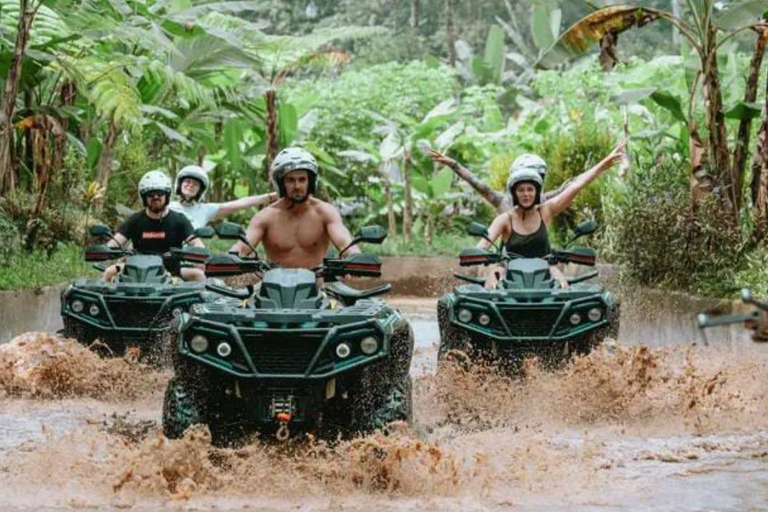 Bali: Waterfall Gorilla Cave ATV, Tubing Trip, Infinity Pool Double 250cc: Gorilla Cave ATV, Tubing - with Transfers