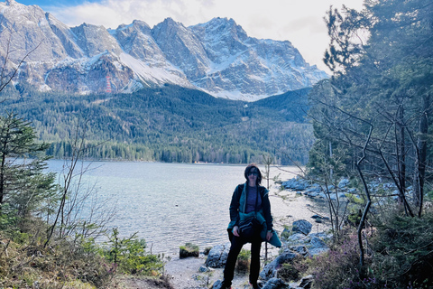 From Munich: Eibsee & Zugspitze Private Day Tour by Tesla