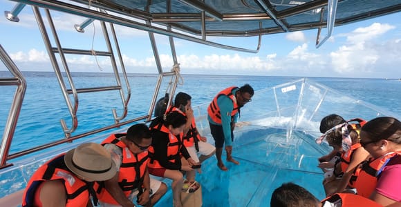 From Cozumel: ClearBoat Adventure with Snorkeling