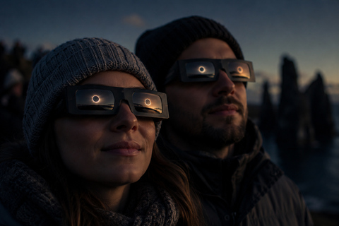 Reykjavík: Total Solar Eclipse Expedition 2026 Free pick up from Bus Stop #12