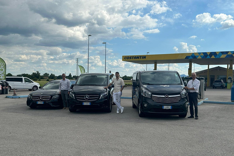 Ravenna Port or City: 1- Way Transfer to Venice + water taxi Venice+water taxi: One Way Transfer to Ravenna City or Port