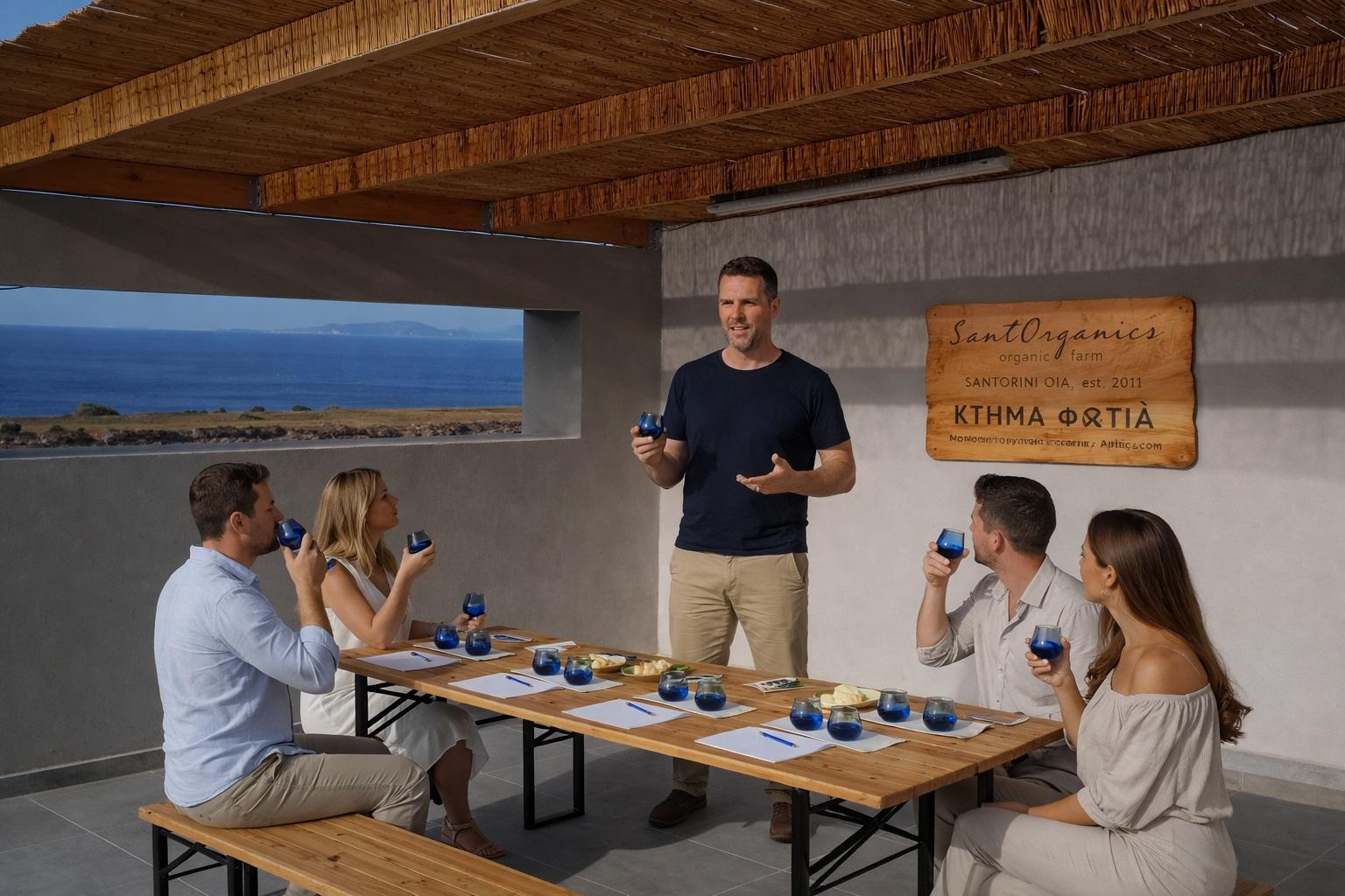 Bauernhof auf Santorin: Private Verkostung von Olivenöl und Likör
