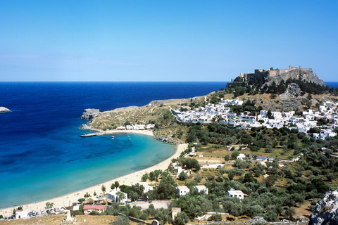 Rhodes: Boat trip to Lindos with Swimming Stops Boat Tickets (meeting point)
