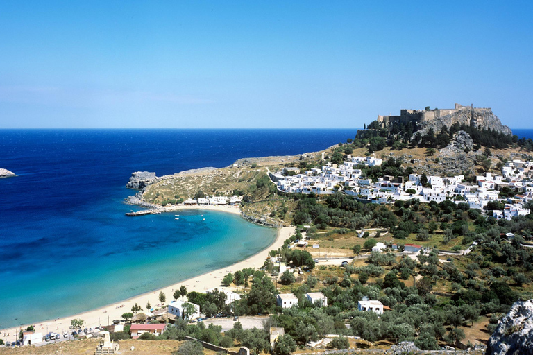 Rhodes: Boat trip to Lindos with Swimming Stops Boat Tickets (meeting point)