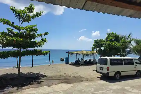 From Roseau: Scenic tour of Waterfalls, Gorge & Beach