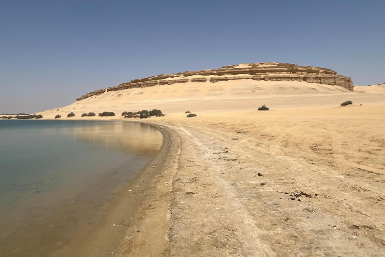 From Cairo: 4x4 Desert Safari, Waterfalls & Magic Lake Shared Tour: Wadi El Rayan, Magic Lake & Lake Qarun, Jeep