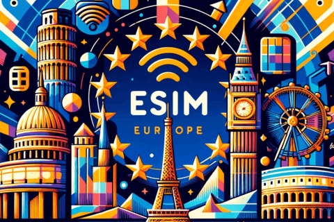 Europa: eSIM met onbeperkte dataEuropa: eSim met onbeperkte data gedurende 3 dagen