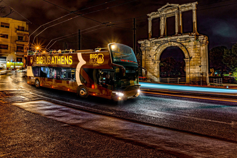 Atene: Tour notturno panoramico in autobus grandeTour panoramico notturno di Atene con Big Bus