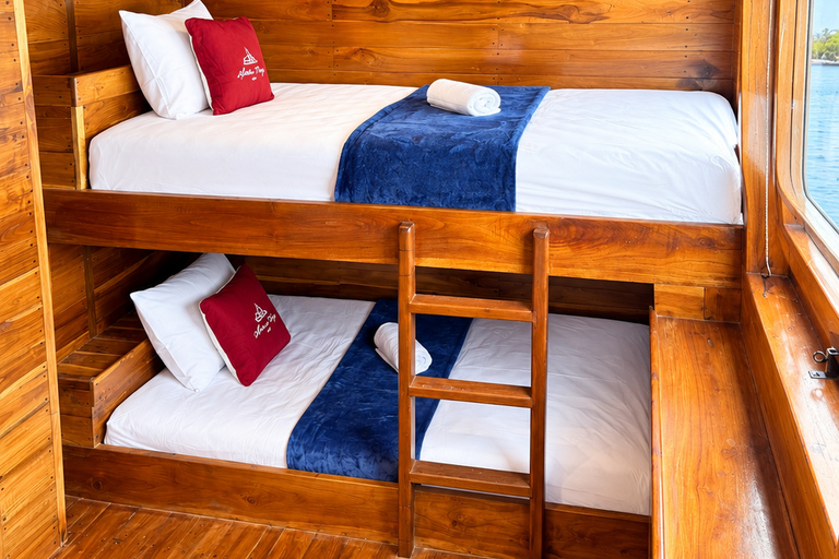 3D Komodo Sailing & Land Tour 12 Stops Single Bed & Hotel 3-Day Shared Cabin, Single Bed No Land Tour No Park Fee