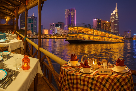 Romantic Saigon Dinner On Cruise Tour With Private Table Shared Table On The Cruise & Without Pick-Up and Drop Off