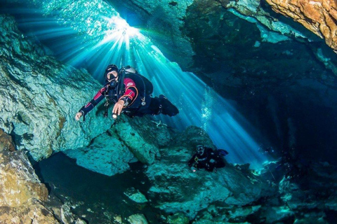 Vanuit Cancún: Angelita en Taj Ma Ha Cenote duikervaringDuikervaring