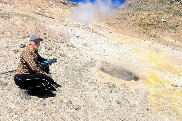 From Arequipa: 2-day Colca tour with geyser visit, ending in Puno