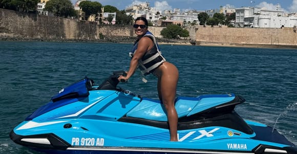 San Juan: Jet Ski Ride to El Morro Fortress + Free Photos