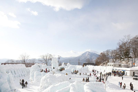 Sapporo: Lake Shikotsu Ice Festival, Snow Fun & Buddha Tour Shared Tour, Meet at Sapporo Station
