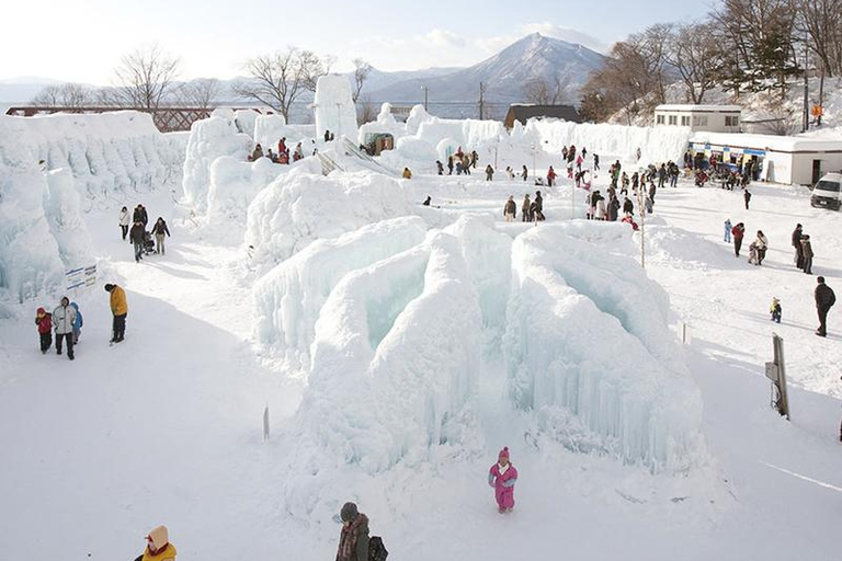 Sapporo: Lake Shikotsu Ice Festival, Snow Fun & Buddha Tour Shared Tour, Meet at Sapporo Station