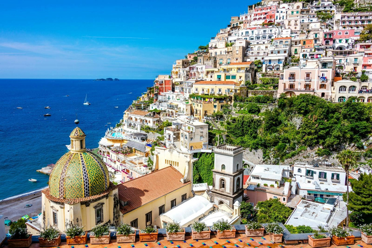 Från Sorrento: Amalfikustens guidade busstur och färjetur