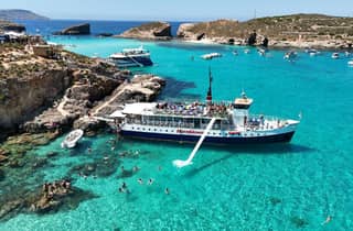 Malta-Boot: Blue Lagoon Comino, Crystal Lagoon, Gozo & Höhlen