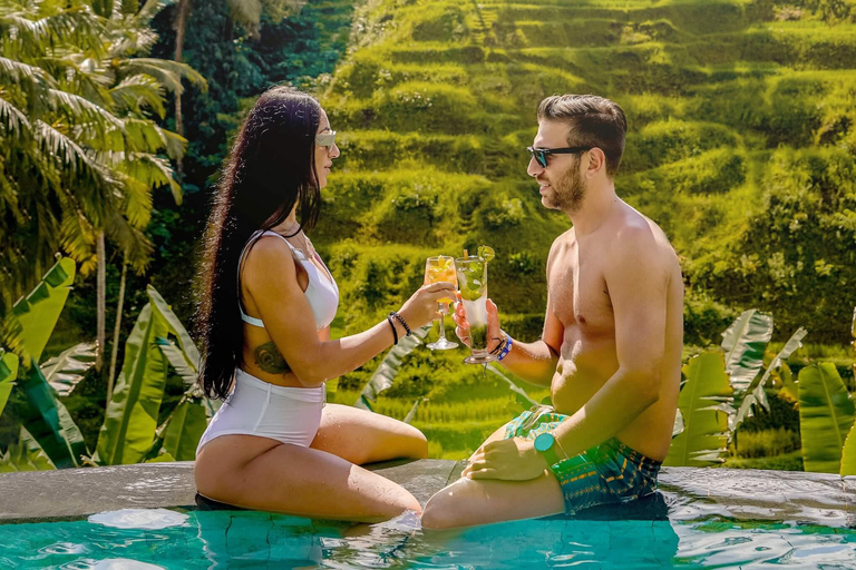 Ubud: Monkey Forest, Cretya Pool & Zipline Shared Tour Private Tour with Hotel Transfer - No Tickets