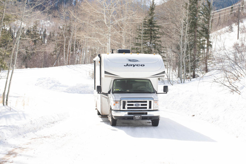 2-Day Winter Camping with Northern Lights RV-Motorhome Tour