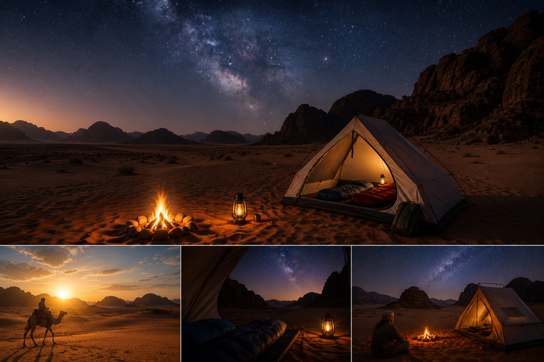 3-Day Wadi Rum Camping in Desert, Petra & Dead Sea Adventure 3-Day Wadi Rum Desert Camping, Petra & Dead Sea Adventure