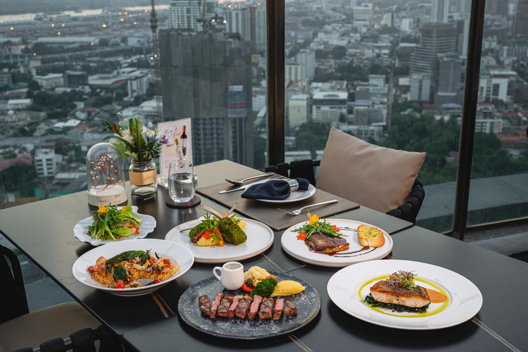 Bangkok: Cielo Sky Bar & Restaurant Rooftop Sharing Set for 2 People