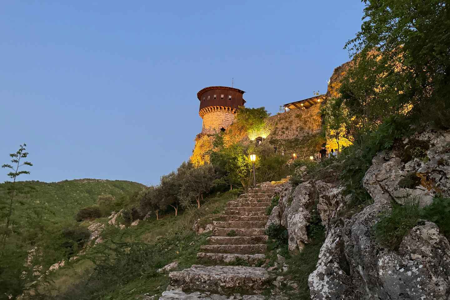 Wonderful Sunset and Dinner in the Castel Of Petrela